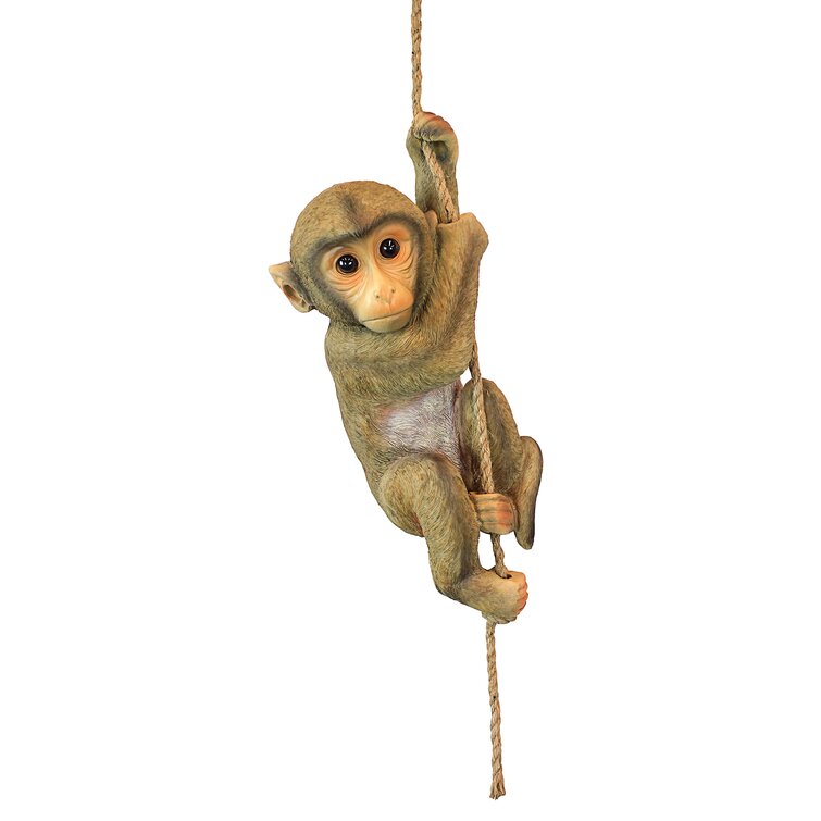 Design Toscano Chico the Chimpanzee Hanging Baby Monkey Statue